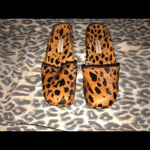 Cheetah Heel Showing Flat Pumps Size 7